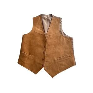 Microsuede Vest Brown Western Cowboycore Vintage Style
